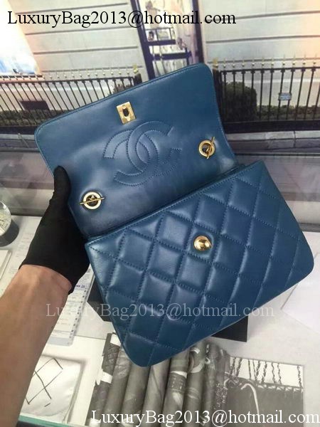 Chanel Classic Top Flap Bag Original Sheepskin Leather A92236 Blue