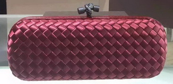 Bottega Veneta STRETCH Knot Sheepskin Leather Clutch BV8651 Burgundy