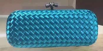 Bottega Veneta STRETCH Knot Sheepskin Leather Clutch BV8651 SkyBlue