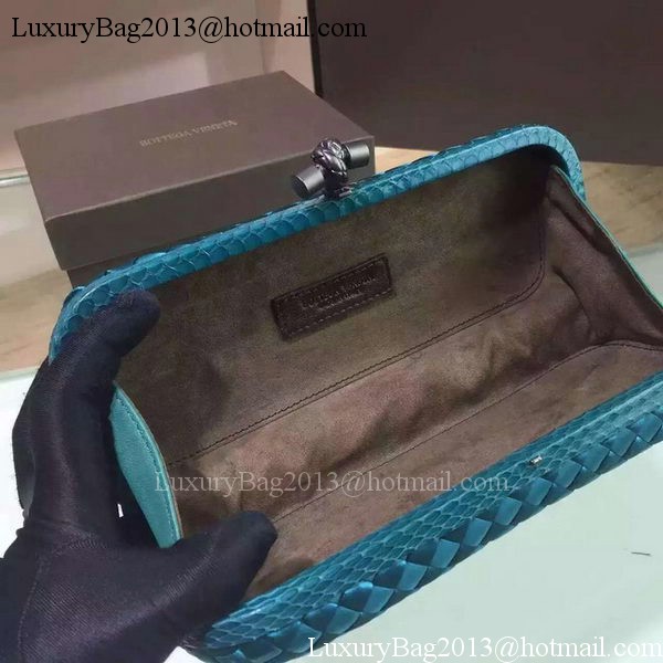 Bottega Veneta STRETCH Knot Sheepskin Leather Clutch BV8651 SkyBlue