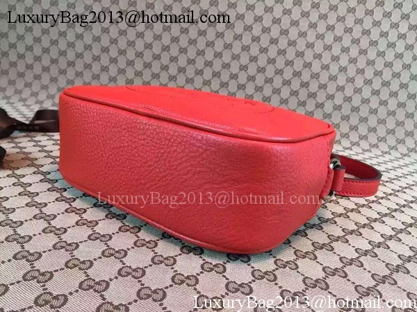 Gucci Soho Calfskin Leather Disco Bag 308364 Red