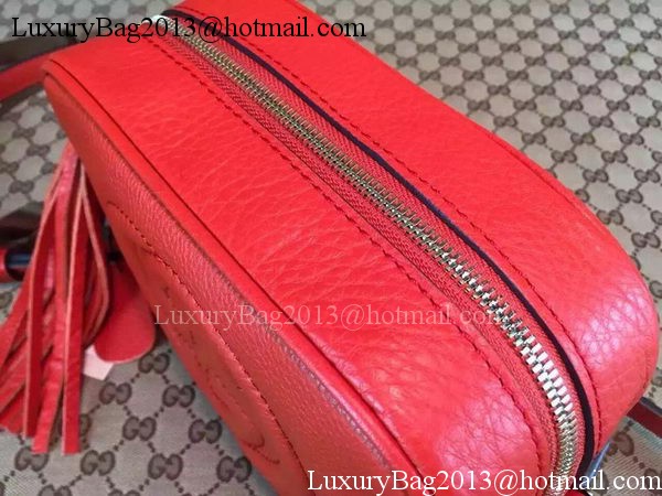 Gucci Soho Calfskin Leather Disco Bag 308364 Red