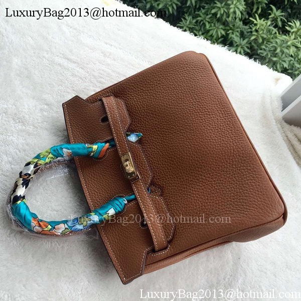 Hermes Birkin 25CM Tote Bag Litchi Leather H25T Brown