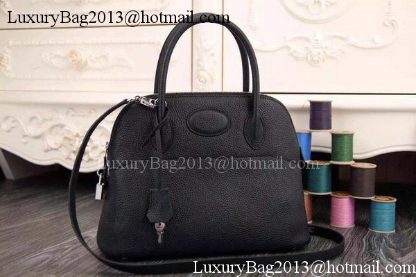 Hermes Bolide 37CM Calfskin Leather Tote Bag B1004 Black