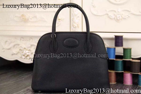 Hermes Bolide 37CM Calfskin Leather Tote Bag B1004 Black