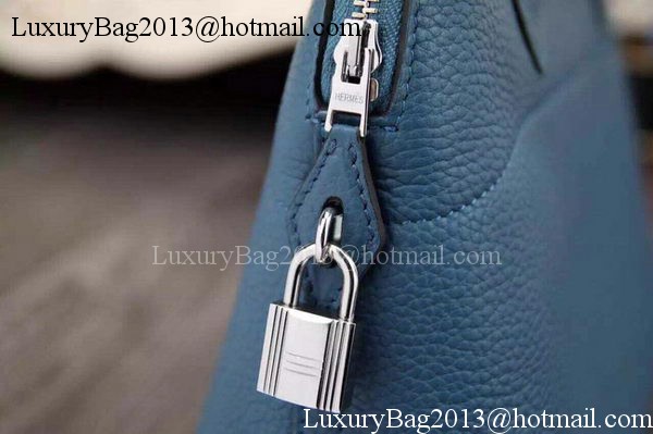 Hermes Bolide 37CM Calfskin Leather Tote Bag B1004 Blue