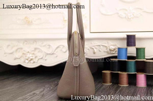 Hermes Bolide 37CM Calfskin Leather Tote Bag B1004 Grey