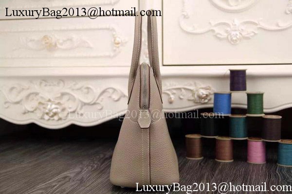 Hermes Bolide 37CM Calfskin Leather Tote Bag B1004 Light Grey