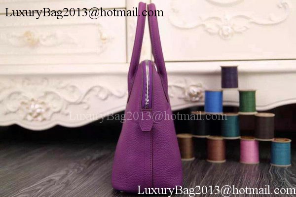 Hermes Bolide 37CM Calfskin Leather Tote Bag B1004 Purple