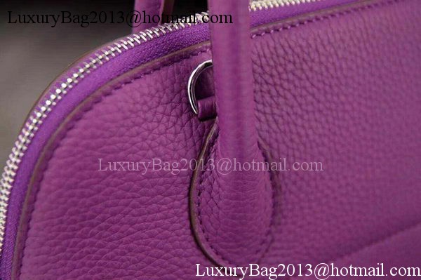 Hermes Bolide 37CM Calfskin Leather Tote Bag B1004 Purple