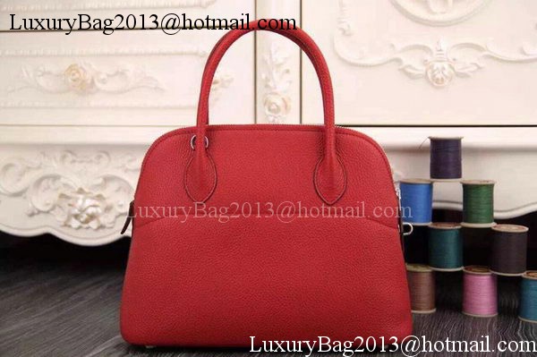 Hermes Bolide 37CM Calfskin Leather Tote Bag B1004 Red