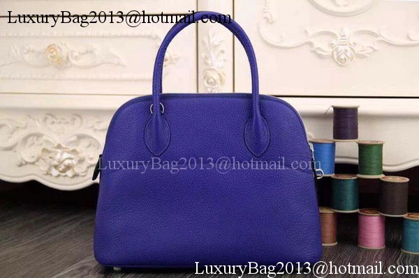 Hermes Bolide 37CM Calfskin Leather Tote Bag B1004 Royal