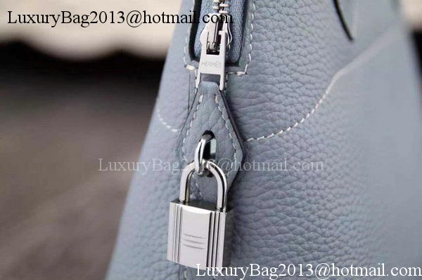 Hermes Bolide 37CM Calfskin Leather Tote Bag B1004 SkyBlue