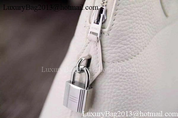 Hermes Bolide 37CM Calfskin Leather Tote Bag B1004 White