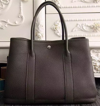 Hermes Garden Party 36cm 30cm Tote Bag Original Leather Dark Brown