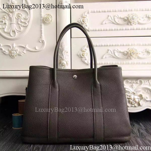 Hermes Garden Party 36cm 30cm Tote Bag Original Leather Dark Brown