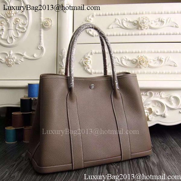 Hermes Garden Party 36cm 30cm Tote Bag Original Leather Grey