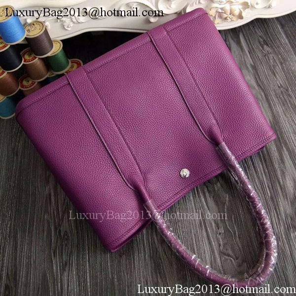 Hermes Garden Party 36cm 30cm Tote Bag Original Leather Purple