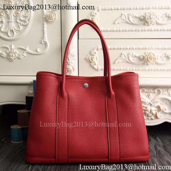 Hermes Garden Party 36cm 30cm Tote Bag Original Leather Red