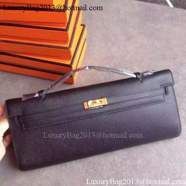 Hermes Kelly 31cm Clutch Epsom Leather KL31 Black