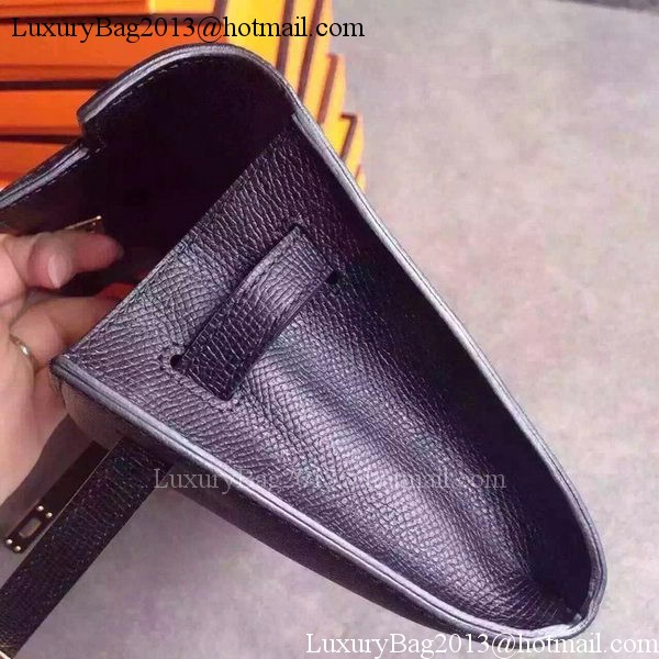 Hermes Kelly 31cm Clutch Epsom Leather KL31 Black