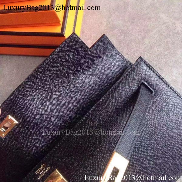 Hermes Kelly 31cm Clutch Epsom Leather KL31 Black