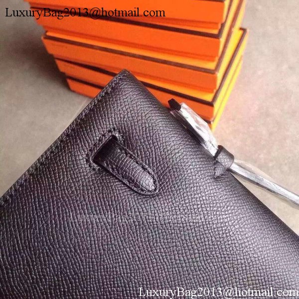 Hermes Kelly 31cm Clutch Epsom Leather KL31 Black