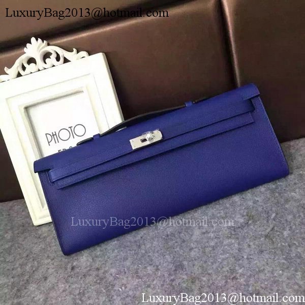 Hermes Kelly 31cm Clutch Epsom Leather KL31 Blue