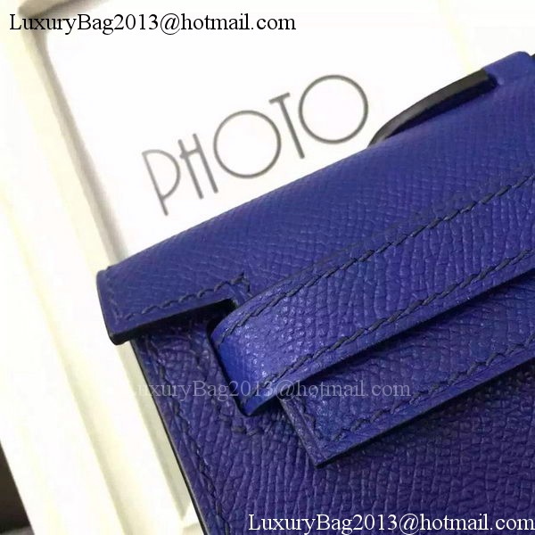 Hermes Kelly 31cm Clutch Epsom Leather KL31 Blue