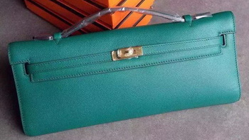 Hermes Kelly 31cm Clutch Epsom Leather KL31 Deep Green