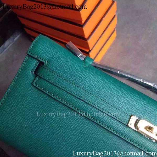 Hermes Kelly 31cm Clutch Epsom Leather KL31 Deep Green