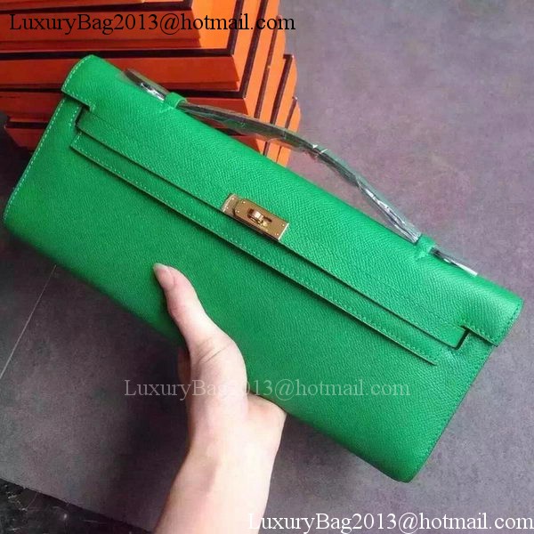 Hermes Kelly 31cm Clutch Epsom Leather KL31 Green