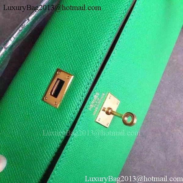 Hermes Kelly 31cm Clutch Epsom Leather KL31 Green