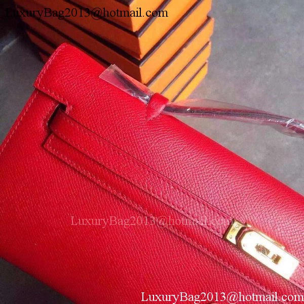 Hermes Kelly 31cm Clutch Epsom Leather KL31 Red