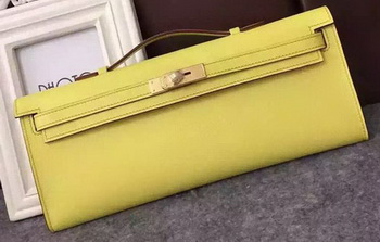 Hermes Kelly 31cm Clutch Epsom Leather KL31 Yellow