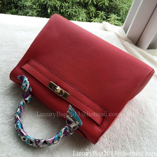 Hermes Kelly 32cm Shoulder Bag Red Calfskin Leather K32CL Gold