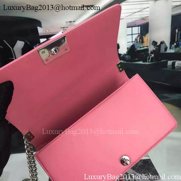 Boy Chanel Flap Bag Original Chevron Nubuck Leather A5708 Rose