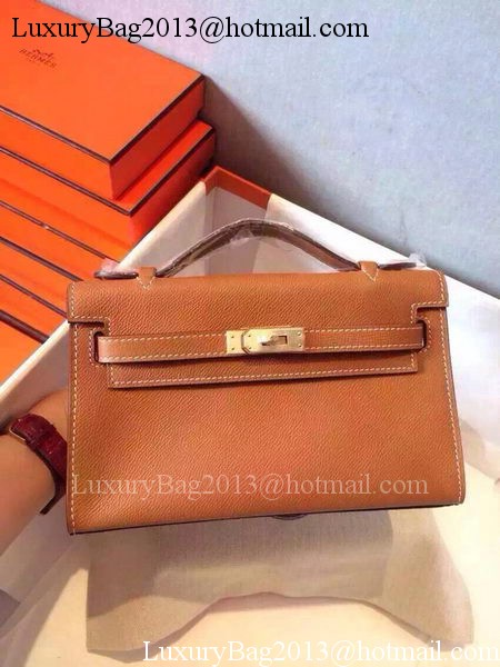 Hermes MINI Kelly 22cm Tote Bag Calfskin Leather K22 Wheat