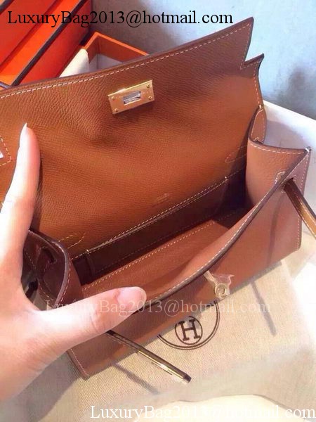 Hermes MINI Kelly 22cm Tote Bag Calfskin Leather K22 Wheat