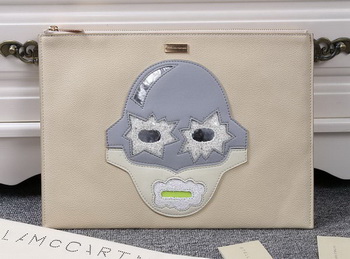 Stella McCartney SUPERHERO Medium ZIPPED CLUTCH SM891 Apricot