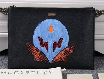 Stella McCartney SUPERHERO Medium ZIPPED CLUTCH SM891 Blue