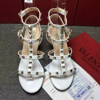 Valentino Leather Sandal VT797 White