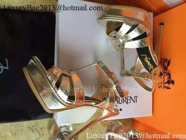 Yves Saint Laurent 20mm Platform 130mm Sandal YSL305 Gold