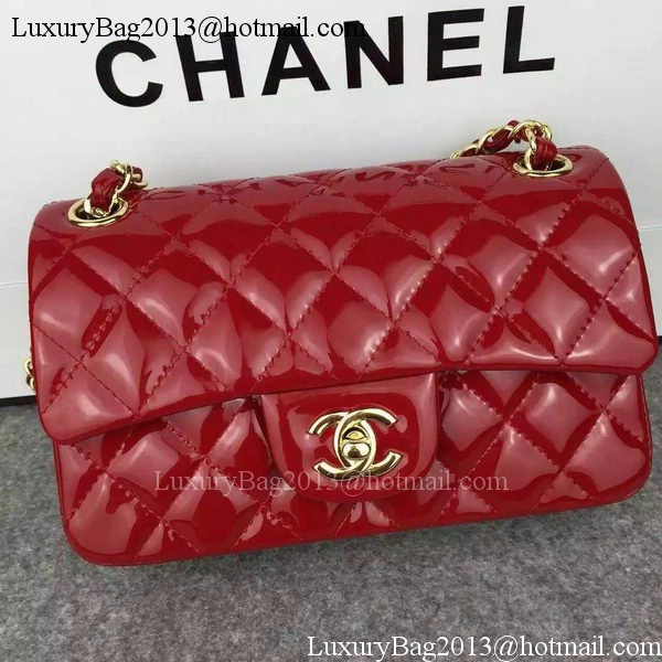 Chanel 2.55 Series Double Flap Bag Burgundy Original Patent Leather CF7024 Gold