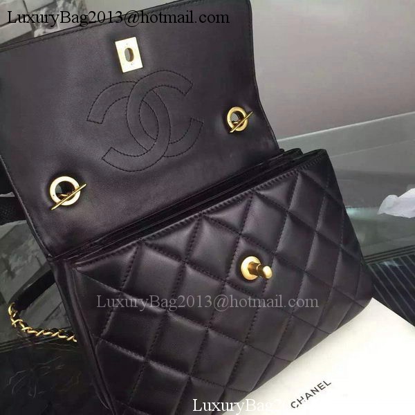 Chanel Classic Top Flap Bag Black Original Leather A98079 Gold