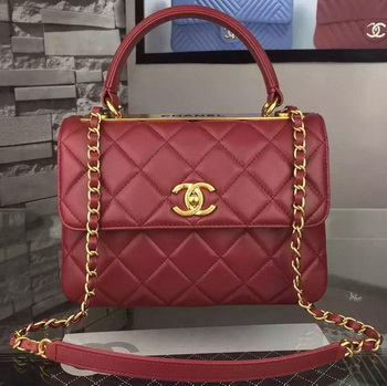 Chanel Classic Top Flap Bag Burgundy Original Leather A98079 Gold