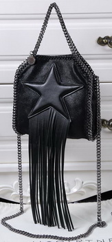 Stella McCartney Falabella Fringed Star Mini Tote Bag SM8855 Black