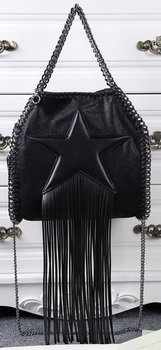 Stella McCartney Falabella Fringed Star Mini Tote Bag SM8865 Black