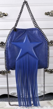 Stella McCartney Falabella Fringed Star Mini Tote Bag SM8865 Royal