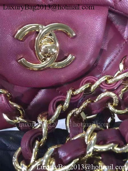 Chanel Jumbo Classic Flap Bag Burgundy Sheepskin Leather A1113 Gold